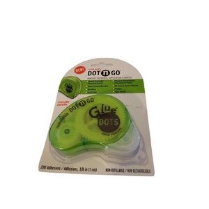 Glue Dots Removable Dot N' Go Dispenser with 200 Removable Adhesives  New